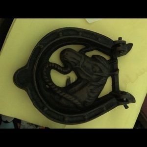 Brand New Wrought Iron Horse Door knocker.